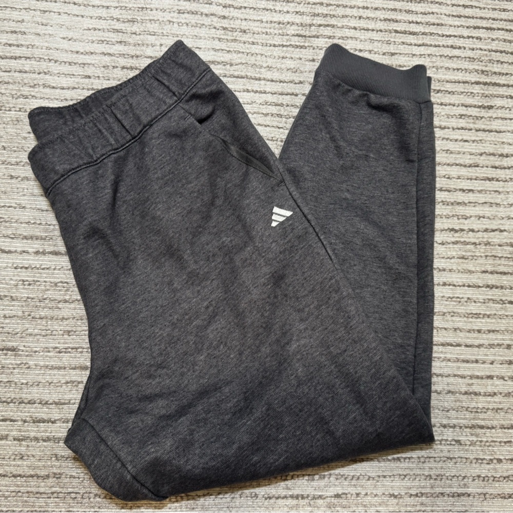 Adidas Gray Lounge Joggers‎ Size Large Elastic Waist Athleisure Pants